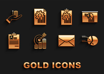 set target with coin symbol board graph chart vector image
