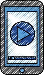 smartphone player button app connection internet vector image