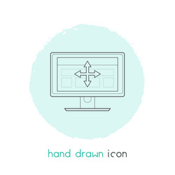 website navigation icon line element vector image
