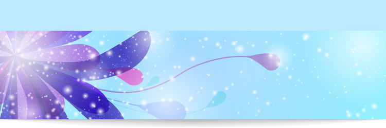 Beautiful banner with flowers vector