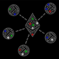 Bright mesh carcass ethereum mining pool vector