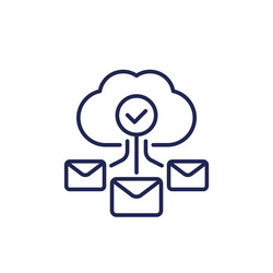 email automation saas line icon vector image