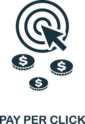 pay per click icon simple element from affiliate vector image