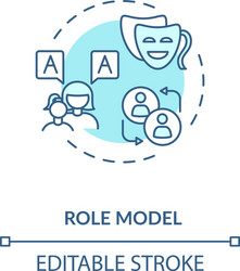 Role model concept icon Royalty Free Vector Image