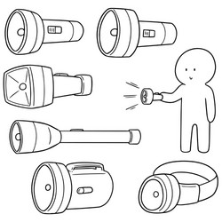 set of torch vector image