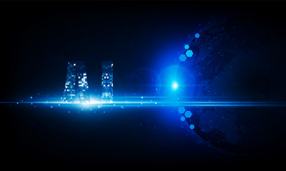 abstract pixel ai sci-fi artificial intelligence vector image