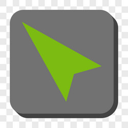 arrowhead left-up rounded square button vector image