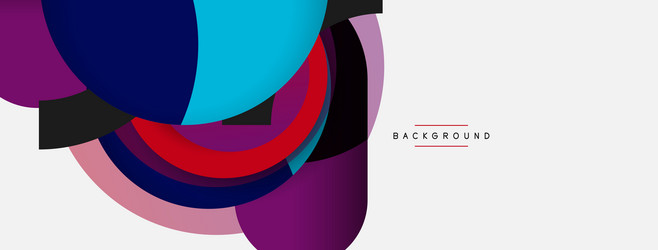 circle and round shapes abstract background vector image