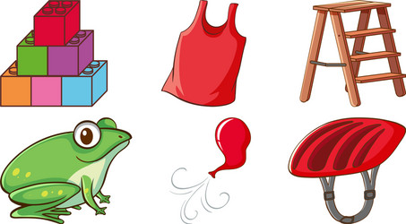 Diverse Objects on White Background vector image
