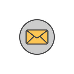 email button icon in colored version vector image