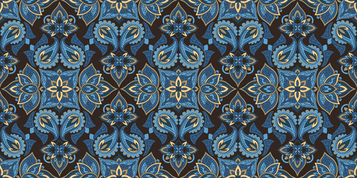 Seamless pattern based on traditional asian vector