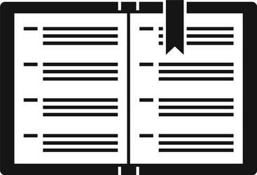 syllabus instruction book icon simple style vector image