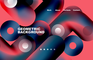 website landing page abstract geometric background vector image
