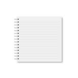 white realistic a5 notebook closed with shadow vector image