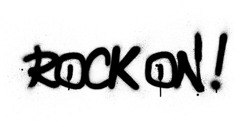 Black Spray Graffiti Text on White Vector Image
