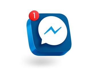new message concept 3d mobile application icon vector image
