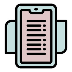 qr code icon outline mobile app vector image