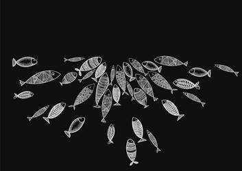 Set fishing collection fish Royalty Free Vector Image