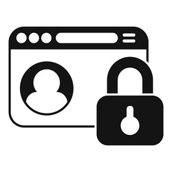 web password protection icon simple vector