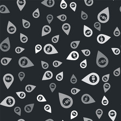 grey map pointer with 18 plus icon isolated vector image