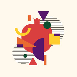 graphics in a minimalistic style vector image