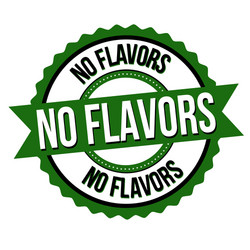 no flavors label or sticker vector