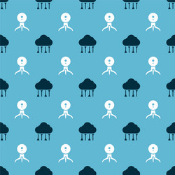 set network cloud connection and web camera vector image