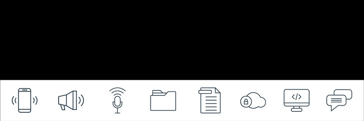 user interface line icons linear set quality vector image