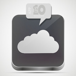 Technology black blank app icon template Vector Image