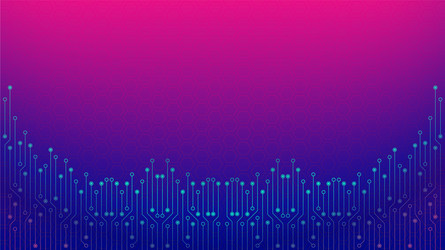 Cyberpunk circuit board background design vector