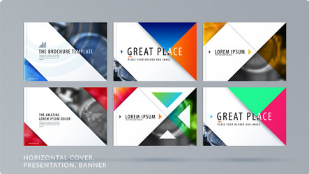 Modern Triangular Presentation Template vector image