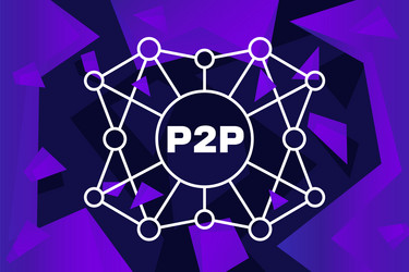 p2p peer-to-peer network design vector image