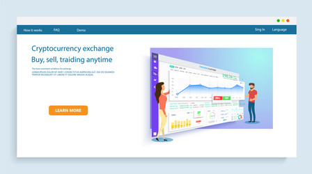 People build a dashboard and interact with graphs vector