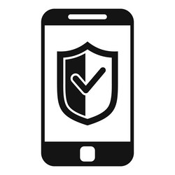 secured phone icon simple mobile login vector