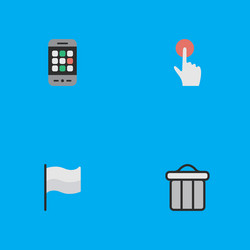 set of simple menu icons vector image