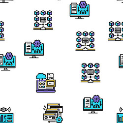 system work process seamless pattern vector image