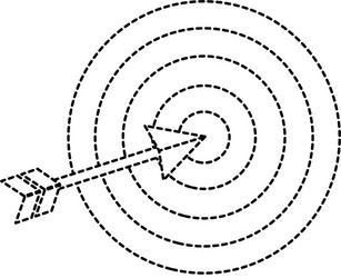 Target with arrow isolated icon vector