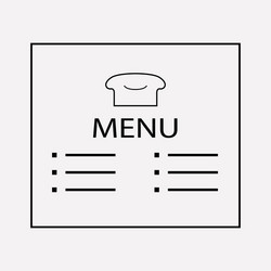 bakery menu icon line element vector image