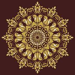 damask pattern orient background vector image