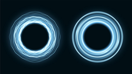 glow vibrant neon circle with modern round vector image