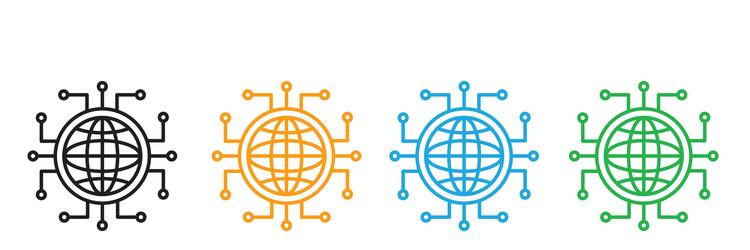 internet connectivity global network icon vector image
