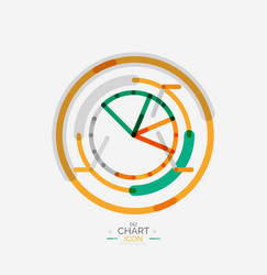 line graph chart icon vector image