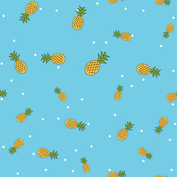 Pineapple cute seamless pattern background vector