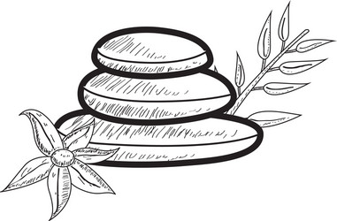 sketch spa objects vector image