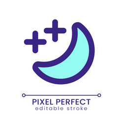 Sleep mode pixel perfect rgb color ui icon vector