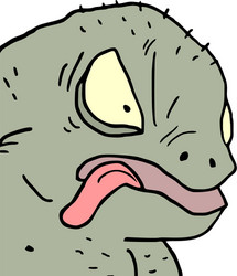 ugly monster face vector