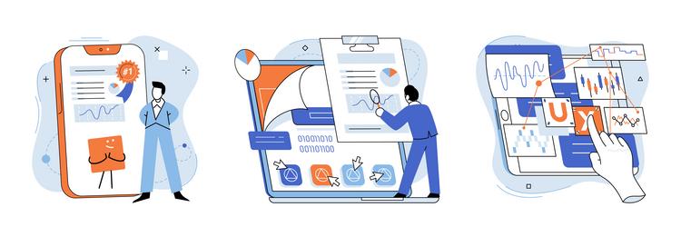 application testing metaphor app test vector image