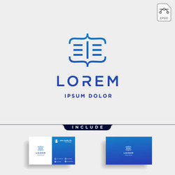 code book logo template learn computer design vector image