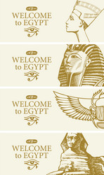 Egyptian Travel Banners Vector Image