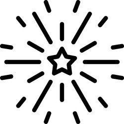 firework linear style icon design vector image